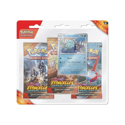 Tripack Pokémon EV8 Etincelles Déferlantes [FR] Modèle aléatoire